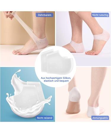 Buy 2 Pairs Silicone Heel Cushions for Men & Women | Gel Heel Pads for Pain Relief | Anti-Heel Spur & Plantar Fasciitis - Transparent & Skin Tone Options - Buy Online on GoSupps.com