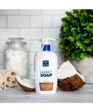 Kiss My Face Coconut Hand Soap - Tropical Moisture Cleanse with Yarrow and Coconut Water - 9 Fl Oz Bottle, Coconut Scented, Cruelty Free & Vegan - Easy to Use Pump - Pack of 1 - Buy Online on GoSupps.com