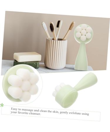 Healeved Face Brush Face Exfoliator Facial Brush Tool Facial Cleansing Tool Manual Facial Brush Pore Deep Cleansing Brush Skin Care Brush Face Washing Cleaner Facial Cleansing Brush 12.5X5X5CM Green - Buy Online on GoSupps.com