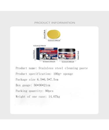 Stainless Steel Cleaner Wipes & Wax - 2pcs Pan & Sink Cleaner for Grease & Stains - Buy Online on GoSupps.com
