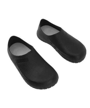 Fabater NonSlip Shoes Black Good Breathability Cushioning Effect Comfortable Insoles Walking Shoes Removal for Kitchen Hospital Construction Site (38)