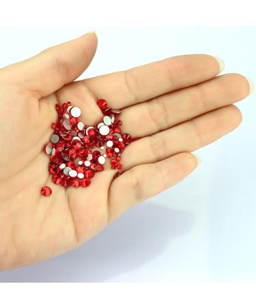 LolliBeads Resin Crystal Round Nail Art Rhinestones Mix 1.5-5mm Siam Red (1200Pcs) - Buy Online on GoSupps.com
