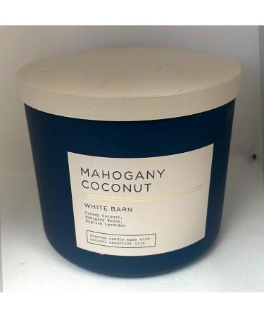 Buy Bath and Body Works White Barn 3-Wick Candle with Essential Oils - Mahogany Coconut - 14.5 oz | International Shipping Available - Buy Online on GoSupps.com