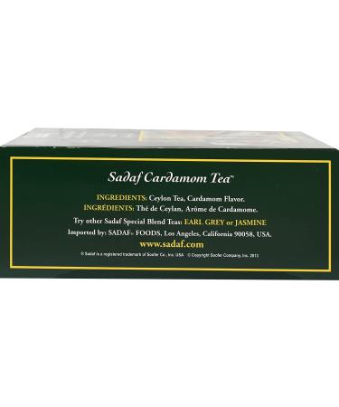 Sadaf Cardamom Tea Bags | Special Blend Ceylon Black Tea from Sri Lanka | 100 Bags (Pack of 1) - Buy Online on GoSupps.com