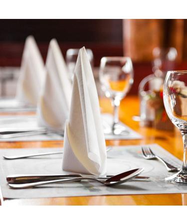 LEKOCH 100 PCs Premium High-Quality White Napkins | Disposable Airlaid 40x40 Wedding Napkins - Ideal for Events & Parties - Buy Online on GoSupps.com