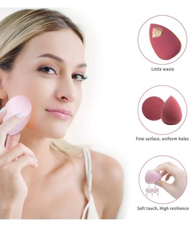 EnixwH 8 Piece Make Up Sponge Set Foundation Blending Beauty Sponge Washable Latex-Free Cosmetic Sponge Beauty Blender Sponges for Liquid Foundation Powder Sun Protection and Cream Women - Buy Online on GoSupps.com