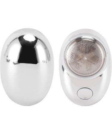 Haofy Portable Electric Beard Clipper - Powerful Trimming Tool with Stainless Steel Cutter Head for Travel | Electroplate Silver - Buy Online on GoSupps.com
