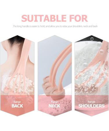SUPVOX Silicone Back Scrubber Bath Brush - 2 Pack Body Scrubber Handle for Shower - Buy Online on GoSupps.com