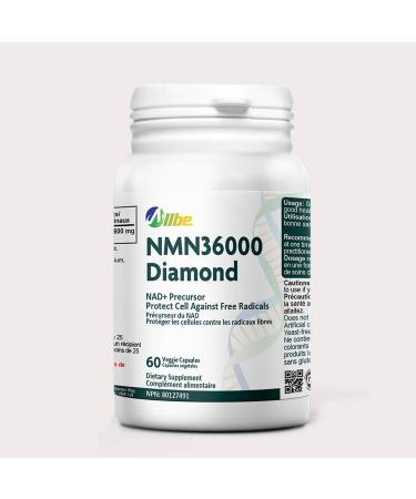 ALLBE NMN Capsules 600mg - Highest Potency Available - Premium Supplement - Cellular Health - Boost NAD+ Supports Longevity - 100% Pure NMN Supplement Canada - Fast Absorption - 60ct 60 count (Pack of 1) Nmn 36000 (600mg) - Buy Online on GoSupps.com