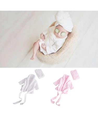 Ruspela Baby Costume Set - Bathrobe & Towel for Newborn Photography (3-6m) - UK Rose - International Shipping Available - Buy Online on GoSupps.com
