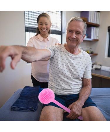 Exceart Hammer 1stk Portable Body Massage Gear - Acupressure Massager for Back Legs & Arms - Yoga Massage Tool with Meridian Trigger Pebbles in Pink Gel - Buy Online on GoSupps.com