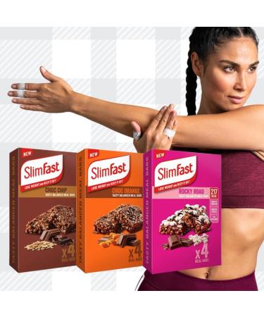 AETN Creations 3 Packs Slim Fast Choc Orange Rocky Road & Chocolate Chip Meal Replacement Bars Meal Planner Diet Bars - Buy Online on GoSupps.com