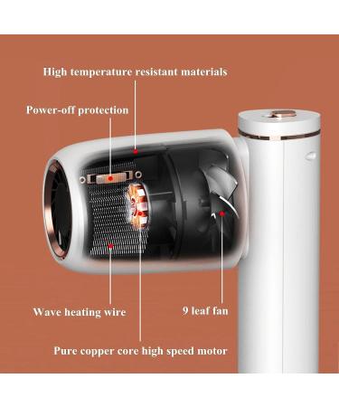 Lightweight Cordless Hair Dryer Portable Cordless Blow Dryer w/Hot & Cold Wind Low Heat Air Rechargeable Small Blow Dryer for Travel School Pet Care Painting Drying Tools - Buy Online on GoSupps.com