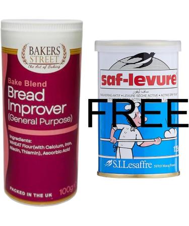 General Purpose Bread Improver 100g And (FREE Saf - Levure Yeast 125G) | Bakers Street | Dough Conditioner Enhancer | ough conditioner improving agent | For Bread and Cake Making - Buy Online on GoSupps.com