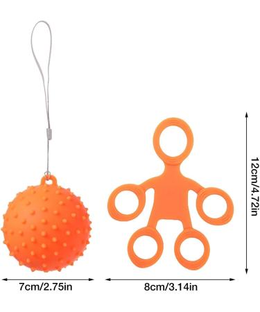 Handmade Silicone Gymnastics Ball - Stress Relief & Hand Training Equipment in Bright Orange - Buy Online on GoSupps.com