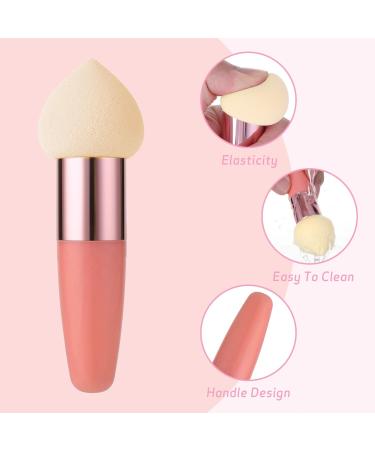 Sibba Makeup Sponge Set - 3 Pieces Blending Sponges & Brushes for Foundation Cream Powder and Peeling Masks | Beauty Blender with Handle - Perfect for All Skin Types - Buy Online on GoSupps.com
