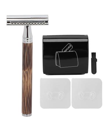 Vintage Razor Set | Double-Edged Safety Shaving Kit - Bamboo Grip & Blade Box - Perfect Men's Gift for Smooth Shaving - Buy Online on GoSupps.com