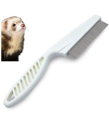 SunGrow Ferret & Cat Grooming Comb for Dogs, Kitty, 7.4 Inches, White Color Brush