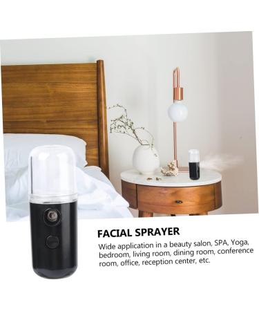 FOMIYES 1pc Plastic Humidifier Face Practical Steamer Facial Women Handy Usb Mist Multi-function Charging 14.5X4CM Black - Buy Online on GoSupps.com