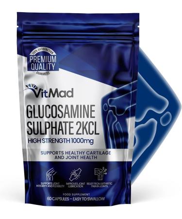 Glucosamine Sulphate 2KCl 1000mg Capsules - Joint Health Support | 60 Count - Buy Online on GoSupps.com