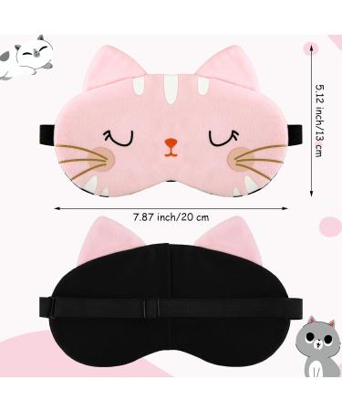 Buy Cute Animal Sleep Masks for Kids - 4 Pack Adjustable Eye Masks | Soft Comfortable & Perfect for Women & Children in Pink Brown Grey Blue - Buy Online on GoSupps.com