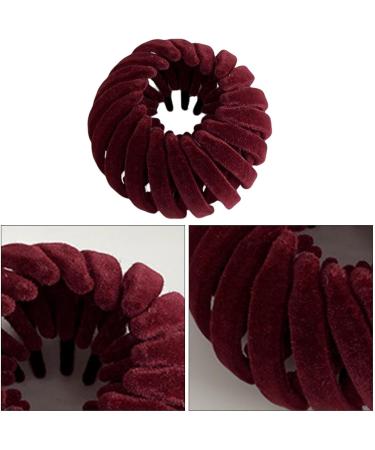 Magic Hair Clips Bird Nest Velvet Magic Hair Clip Convenient Styling Accessories for Long Short Curly Straight Hair Anti-slip Hair Supplies for Work Study Makeup Facial Washing home Wine Red - Buy Online on GoSupps.com