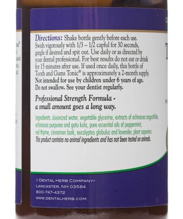 Dental Herb Company Tooth & Gums Tonic Mouthwash 18 fl oz - Pack of 1 - Buy Online on GoSupps.com