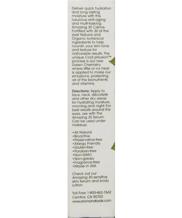 Aroma Naturals The Amazing 30 Creme - Anti-Aging Multi-Functional 2 oz (60g) | Youthful Skin Solution - Buy Online on GoSupps.com