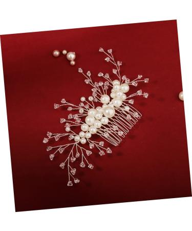 DOITOOL Hair Pin Crystal Hair Comb Leaf Hair Comb Crystal Side Comb Pearl Hair Accessories Bridal Headpiece Bridal Headdress Wedding Side Comb Bridal Hair Accessory Bride Manual Issue Card - Buy Online on GoSupps.com