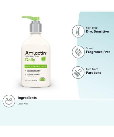Amlactin Daily 12% Lactic Acid Moisturizing Lotion - Fragrance-Free 7.9 oz - Buy Online on GoSupps.com