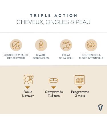 Levure de Bi re 1100 mg Efficacit Prouv e Sur les Cheveux Pousse Cheveux Ongles Peau - Avec Zinc S l nium Vitamines B 120 g lules - 2 Mois Vegan - Fabriqu en France - Vitavea - Buy Online on GoSupps.com