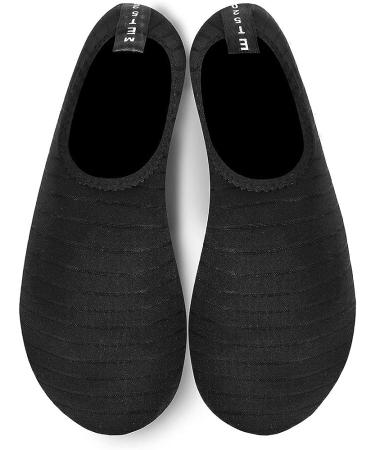 Barefoot Quick-Dry Water Sports Shoes Aqua Socks for Women Men - Black - Size 11-12 Women/9.5-10.5 Men - Buy Online on GoSupps.com