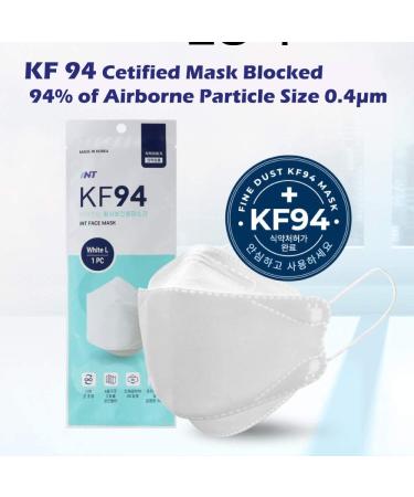 30 Pack KF94 White Masks | 4-Layered Face Safety | Adjustable Earloop | FDA Registered | Individually Sealed | Made in Korea - Buy Online on GoSupps.com