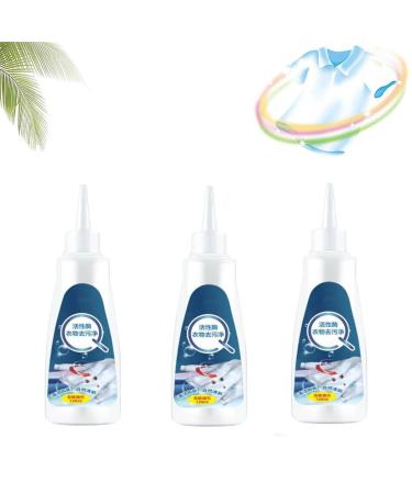 Active Enzyme Laundry Stain Remover - White Shirt Guardian 2023 New Fast Laundry Stain Remover Garment Stubborn Stain Cleaner Oil Remover Clothing Quick Laundry Dry Cleaner (White 3pcs) White 3pcs