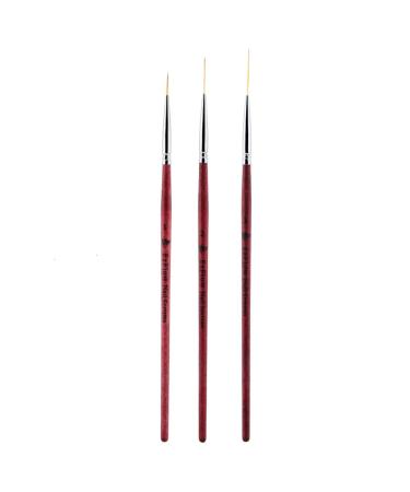 3 Pcs Nail Art Liner Brushes UV Gel Painting Acrylic Nail Art Liner Painting Striping Brush Pen Drawing Nail DIY Manicure Tool Set