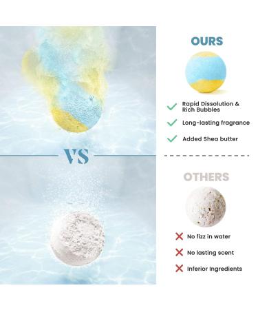 ZenBombs 20-Piece Bath Bombs Gift Set with Shea Butter & Essential Oils - Handmade Spa Fizzies for Skin Moisturizing - Perfect Gift for Women - Buy Online on GoSupps.com