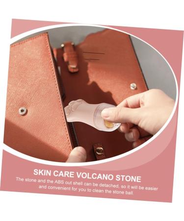 Angoily 1pc Women Face Professional Oil-absorbing Makeup Facial Volcanic Massager Removal Tool Practical 7.5x3cm Pink - Buy Online on GoSupps.com