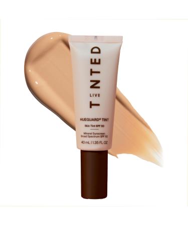 Live Tinted Hueguard Skin Tint SPF 50 - Tinted Mineral Sunscreen with Light-Medium Buildable Coverage With a Hydrating and Radiant Finish - Water and Sweat Resistant 1.35 fl oz - Shade 09 Shade 9