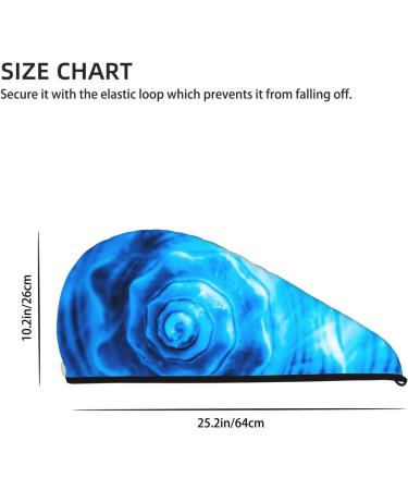Blue Shell Microfiber Hair Towel - Soft Super Absorbent Wrap for Women | Quick-Dry Coral Velvet Cap for Long Curly & Thick Hair - Buy Online on GoSupps.com