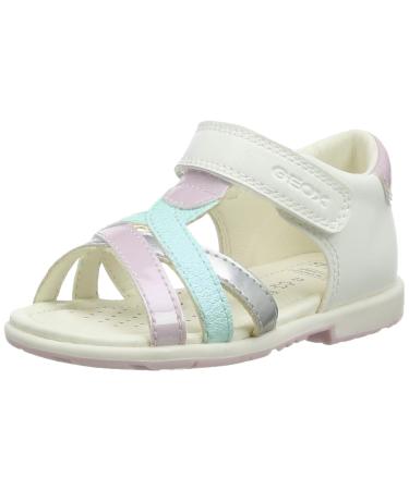 Geox Baby Girls' B Verred B First Walking Shoes 7 UK White Pink