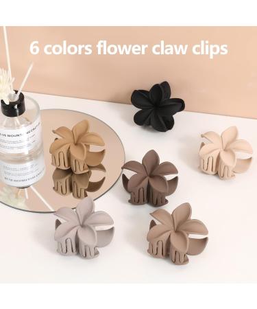 Matte Daisy Flower Hair Claw Clips - 6 Pack Floral Hair Clips for Women & Girls - Buy Online on GoSupps.com