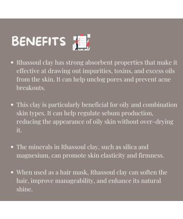 Buy Meesha Moroccan Rhassoul Clay Powder 3.5 oz | Detoxifying Skin & Hair Cleansing | DIY Face Masks Shampoo & Scrubs - Buy Online on GoSupps.com