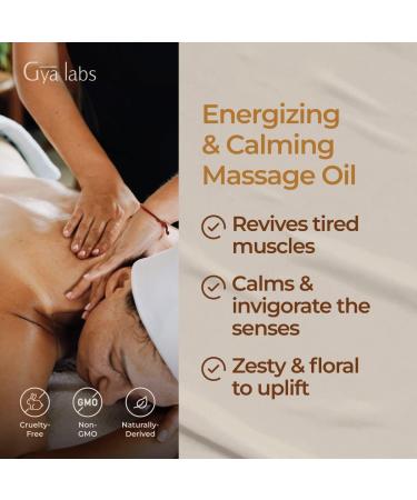 Gya Labs Energizing & Calming Massage Oil 200ml - 2 in 1 Pack for Relaxation & Vitality International Shipping Available - Buy Online on GoSupps.com