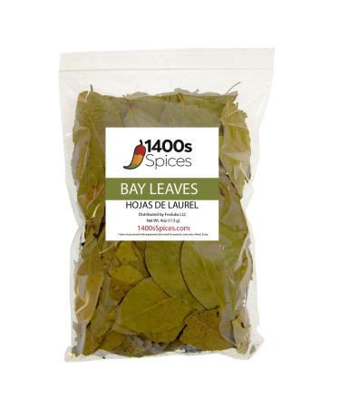 4oz Bay Leaves Semi Selected (whole and broken leaves), Hojas de Laurel, Dried Bay Leaf by 1400s Spices