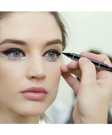 Pencil Eyeliner Eyeliner Pencil and Eyelashes Liquid Waterproof and Smudge Proof Long-Lasting Eyebrow Stencil Stamp for Normal False Lashes and Defined Eyebrows Rowces Big - Buy Online on GoSupps.com