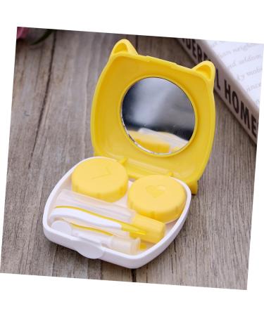 SEWOART Cartoon Lens Container - Cute Travel Case for Contact Lenses - 2-Pack Yellow Eye Lens Storage Solution - Buy Online on GoSupps.com