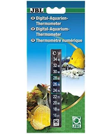 JBL Digital Aquarium Thermometer - 1 Pack with Suction Cup | Accurate Temperature Measurement for Fish Tanks & Aquariums - Buy Online on GoSupps.com
