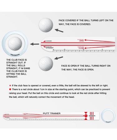 XINGGM Golf Putting Alignment Training Aid for Putting Green | Indoor & Outdoor Golf Putting Trainer Come with Golf Ball & Putting Ring Plastic Putting Alignment Rail - Buy Online on GoSupps.com