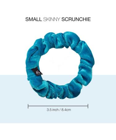Basic Sense Velvet Skinny Scrunchie Durable Small Hair Ties Elastic Scrunchies Ponytail Holder Scrunchy for Women Girls Blue Assortment Blue & Green Assortment - Buy Online on GoSupps.com