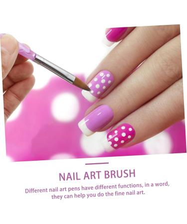 minkissy 1 Set Dust Brush Suit Nail Nylon Brush Nail Line Nail Brush Pen Acrylic Nail Tips Builder Brush Nail Painting Brush Nail Kits Pens 3d Acrylic Rod Tool - Buy Online on GoSupps.com